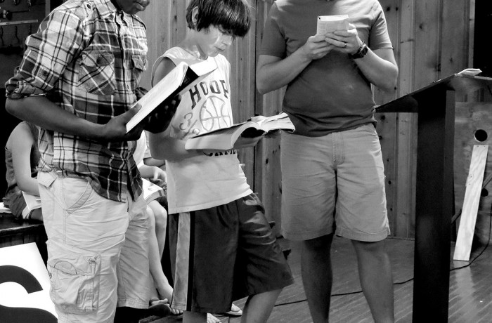 Boys Reading Bibles